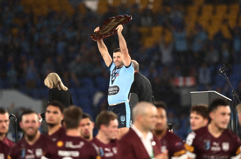Series Win: Since 2020 James Tedesco has captained the Blues, holding aloft the State of Origin shield in 2021.