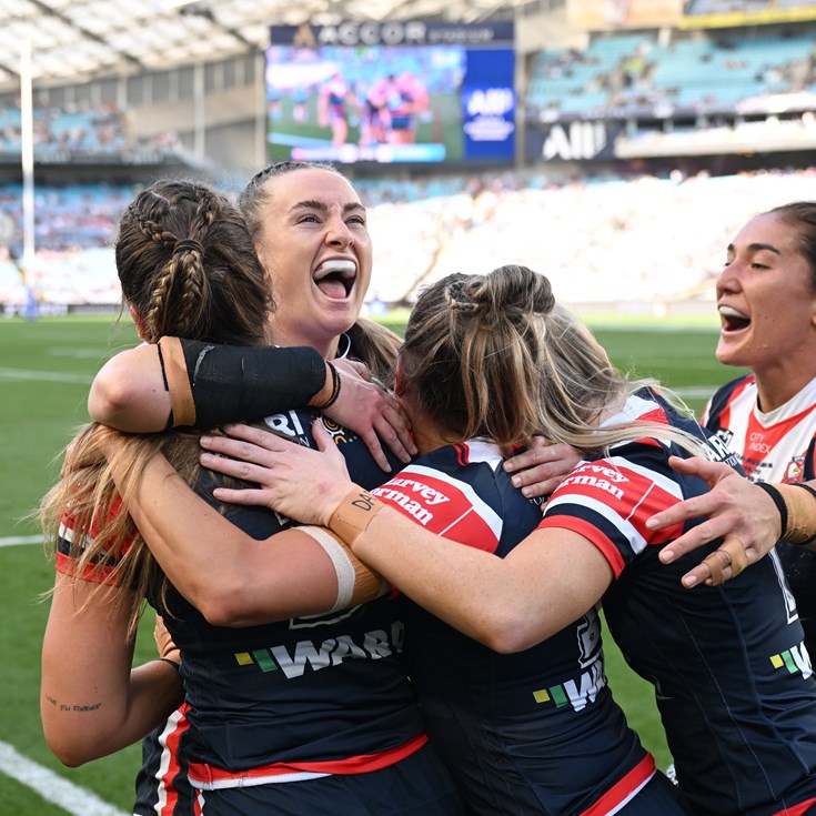 Roosters hold off Sharks to claim NRLW title