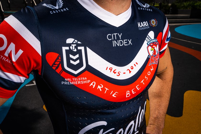 The jersey represents Arthur Beetson journey, as a proud Aboriginal man and a rugby league Immortal.
