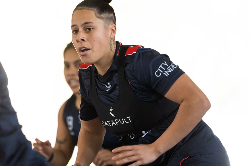 Ready To Go: Angelina Teakaraanga-Katoa is looking forward to taking the opportunity to pull on the Red, White and Blue with both hands this Sunday.