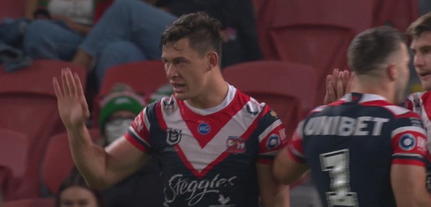 Manu Leaps High for a Roosters Try