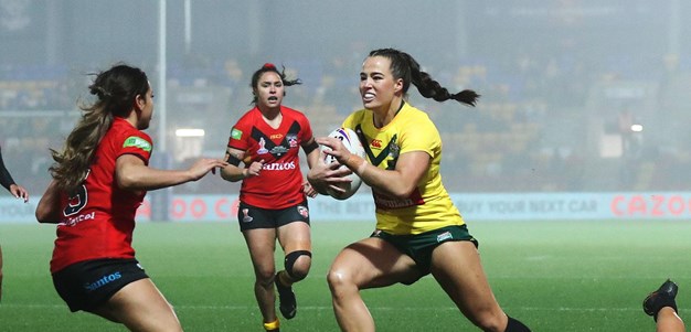 Kelly's First Half Hat-Trick Against Papua New Guinea